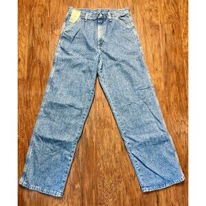 Vintage NOS 28 1/2 X 29 WRANGLER HERO CARPENTER JEANS Wide Leg Denim JEANS Sz 16
